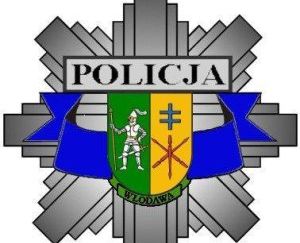 Gwiazda policyjna z logo powiatu włodawskiego