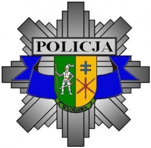 Gwiazda policyjna z logo powiatu włodawskiego